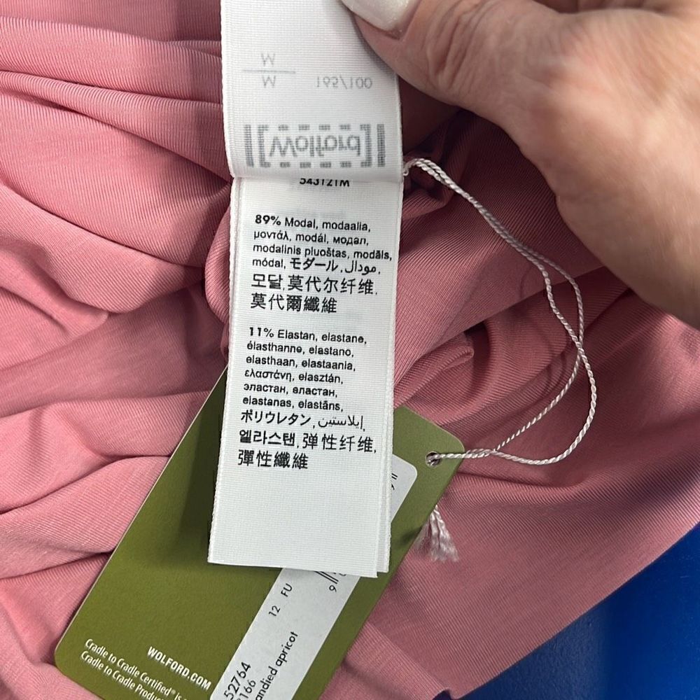 NWT Wolford Aurora Pure Shirt Brandied Apricot Pink M - Picture 9 of 11